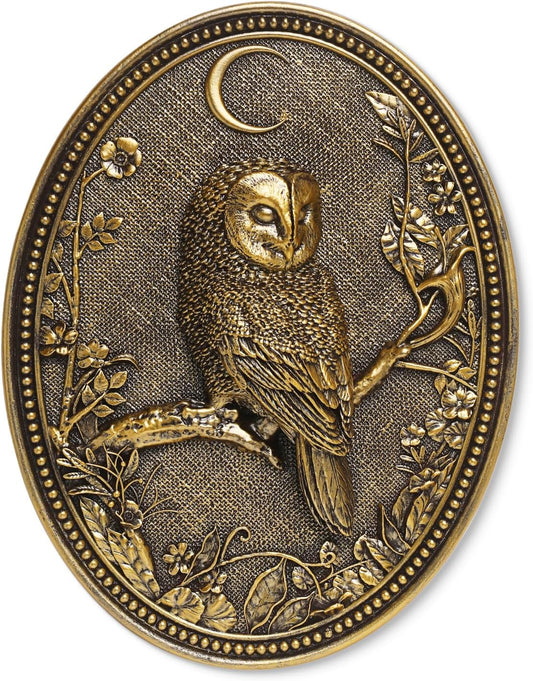 Vintage Owl Wall Sculpture,Antique Wall Decor,William Morris Wall Art