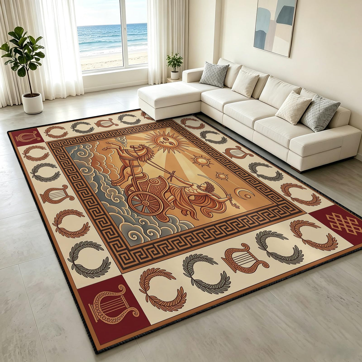 Indian Elephant Area Rug 3x5 Red Vintage Boho Tapestry Style Carpet