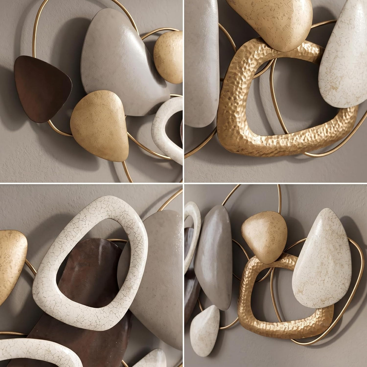Tevqemi Large 3D Metal Wall Decor, Nature-Inspired Design