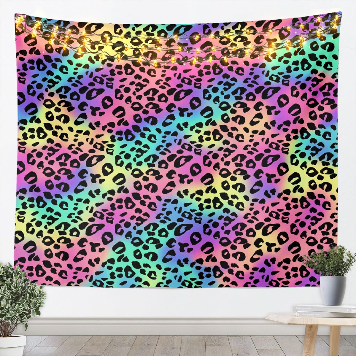 Erosebridal African Cheetah Tapestry For Bedroom Aesthetic,Leopard Print Tapestry 59x82,Grey Animal Skin Wall Hanging,Wildlife Wall Tapestries