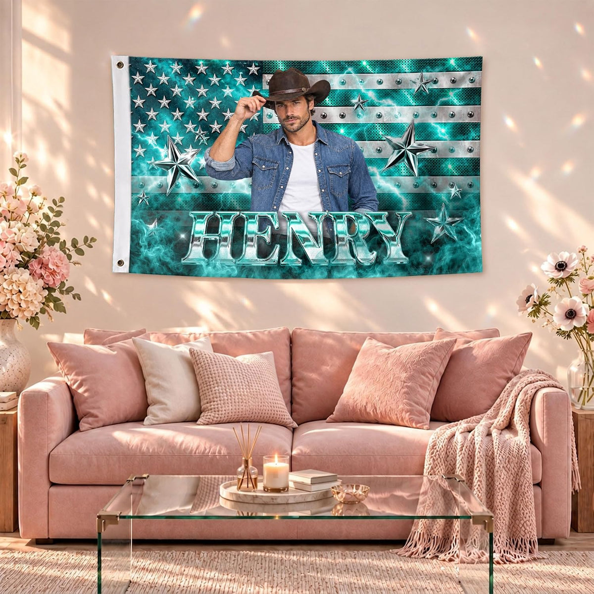 Custom Flag With Picture, Pink Custom Flag Double-sided, Various Sizes 3