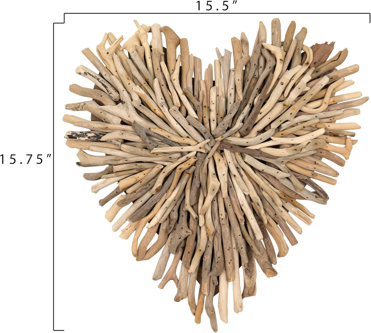 Creative Co-Op Driftwood Heart Shaped Wall Décor