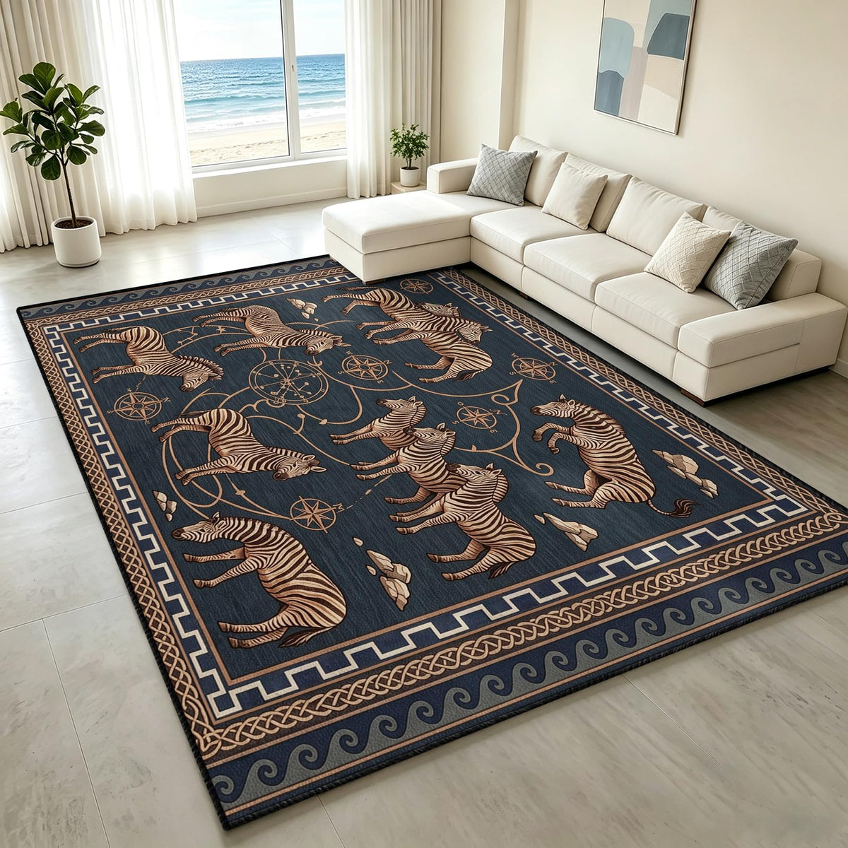 Indian Elephant Area Rug 3x5 Red Vintage Boho Tapestry Style Carpet