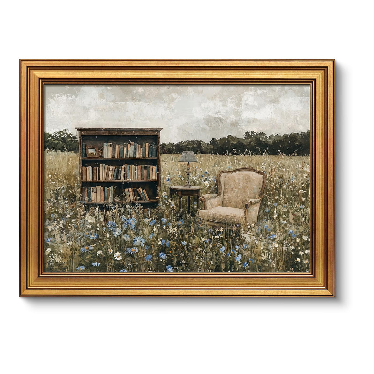 VIYYIEA Vintage Gold Framed Wall Art – Hummingbird Sketch Prints, 8x10 IN