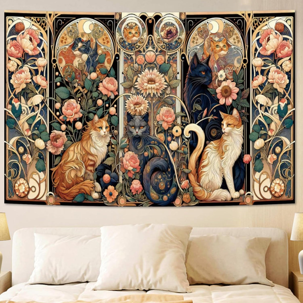 Apdidl Boho Hippie Wall Tapestry for Bedroom, Mandala Indian Tapestries
