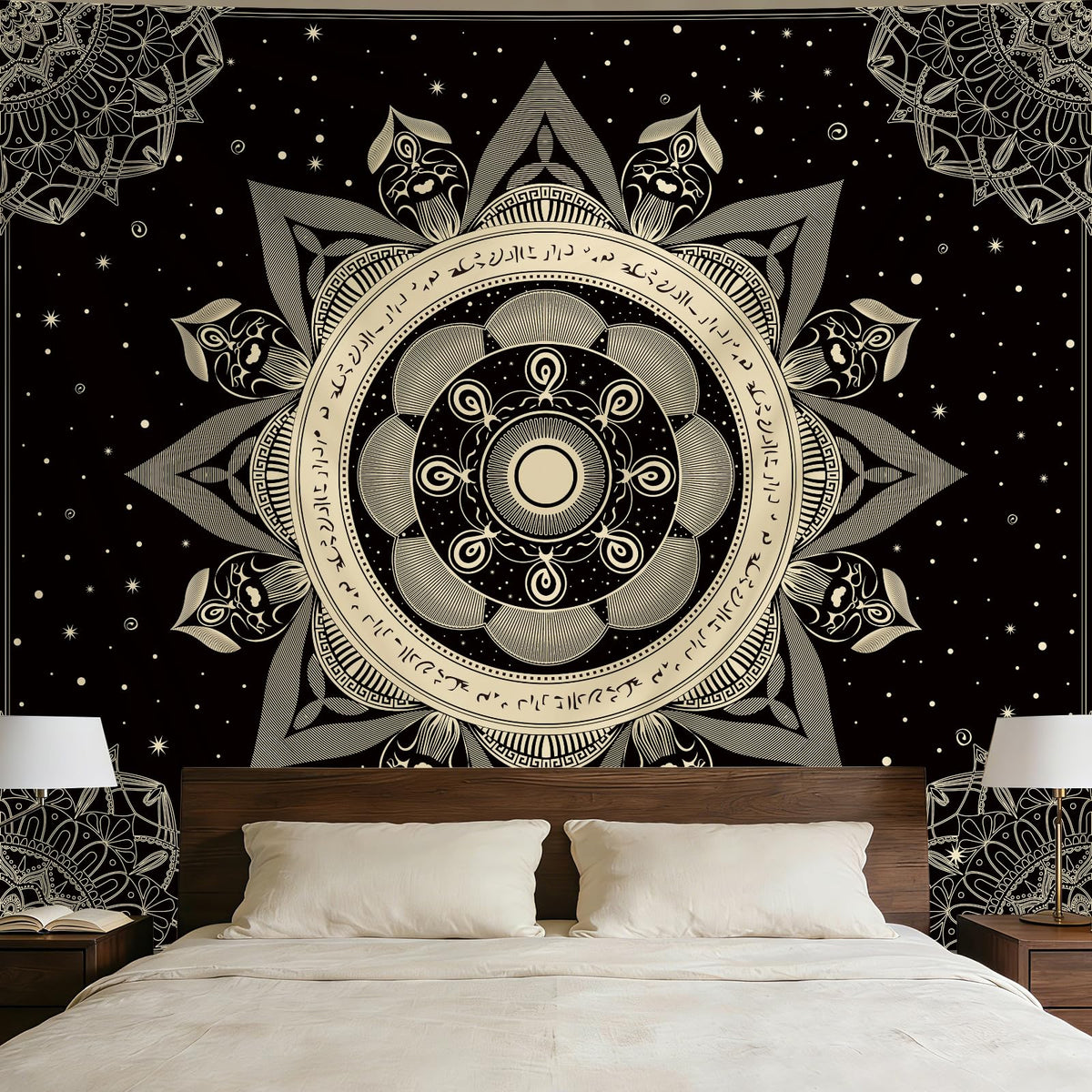 Apdidl Pink Boho Wall Tapestry for Bedroom,Mandala Bohemian Tapestries Girl