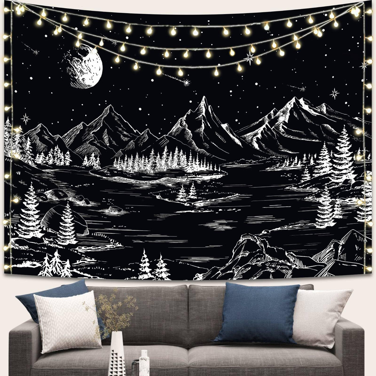 Apdidl Forest Tapestry for Bedroom, Large Green Fairy Wall Tapestries Decor