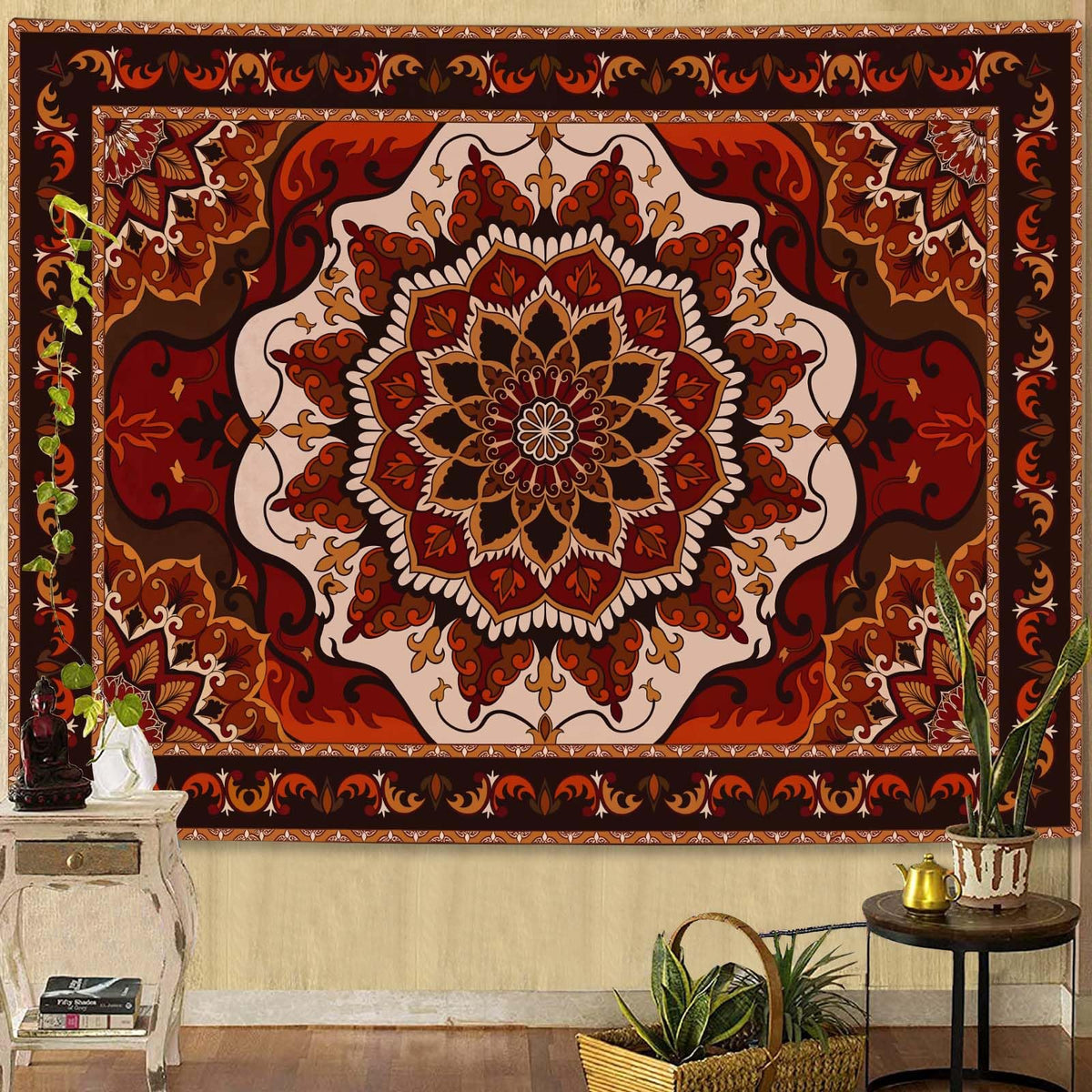 Blacklight Sun and Moon Tapestry Glow in The Dark Neon Hippie Bohemian Tapestries for Bedroom Aesthetic UV Reactive Purple Celestial Tie Dye Tapestry Wall Hanging for Living Room Dorm (40'' × 30'')