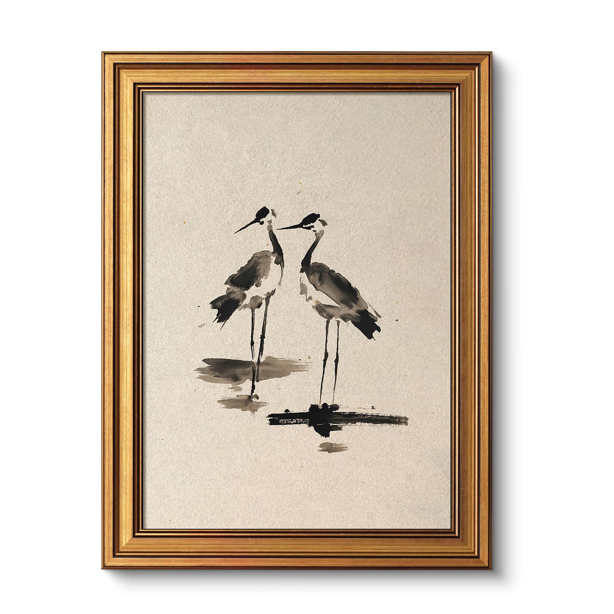 VIYYIEA Vintage Gold Framed Wall Art – Hummingbird Sketch Prints, 8x10 IN