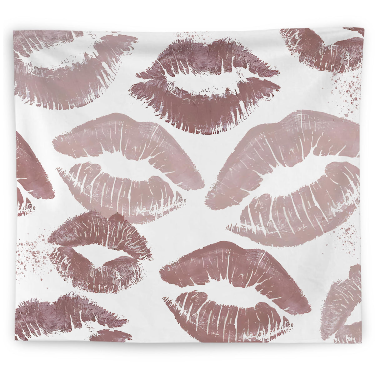 WNAGT Trendy Black and White Kiss Lips Tapestry Wall Hanging, Funky Makeup Wall Decor, Fashion Aesthetic Wall Blanket Decor for Girls Room College Dorm Makeup Room Beauty Room, 50x60 Inch