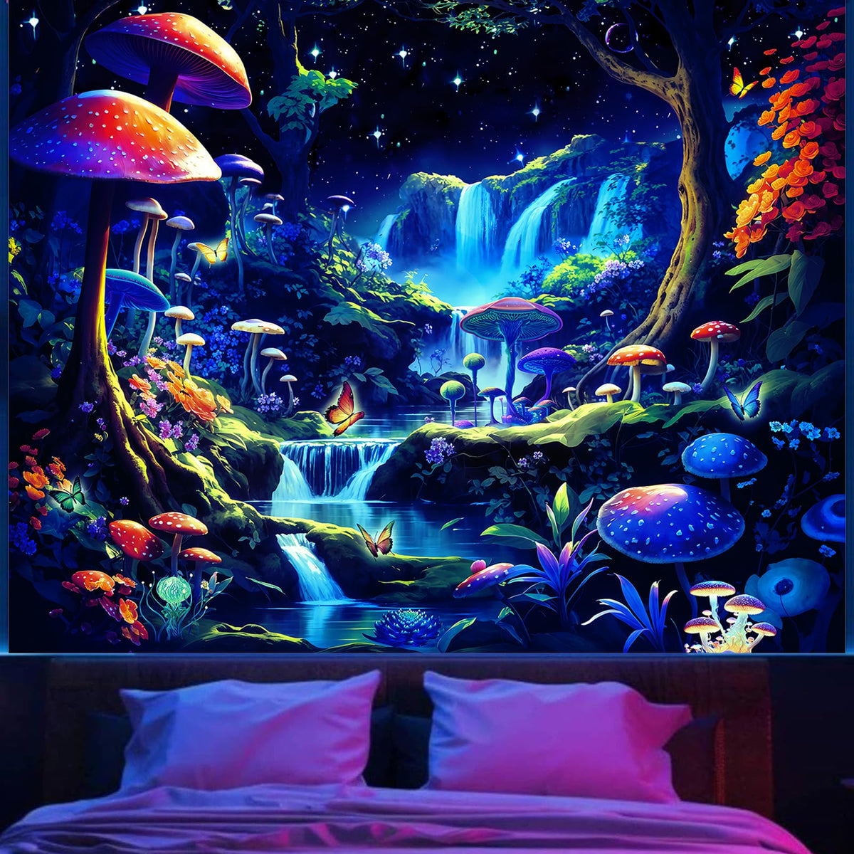 Apdidl Forest Tapestry for Bedroom, Large Green Fairy Wall Tapestries Decor