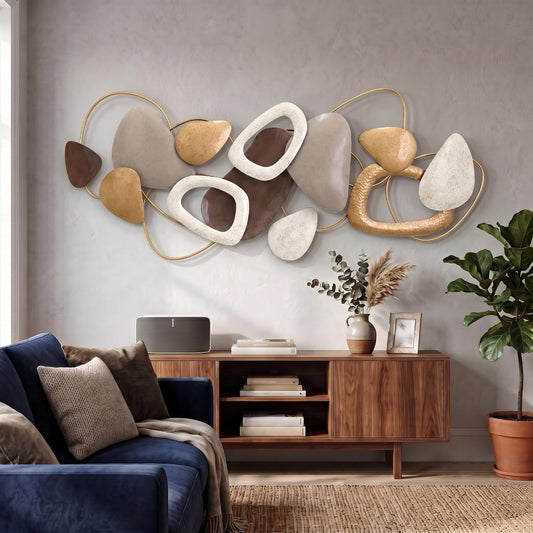 Tevqemi Large 3D Metal Wall Decor, Nature-Inspired Design