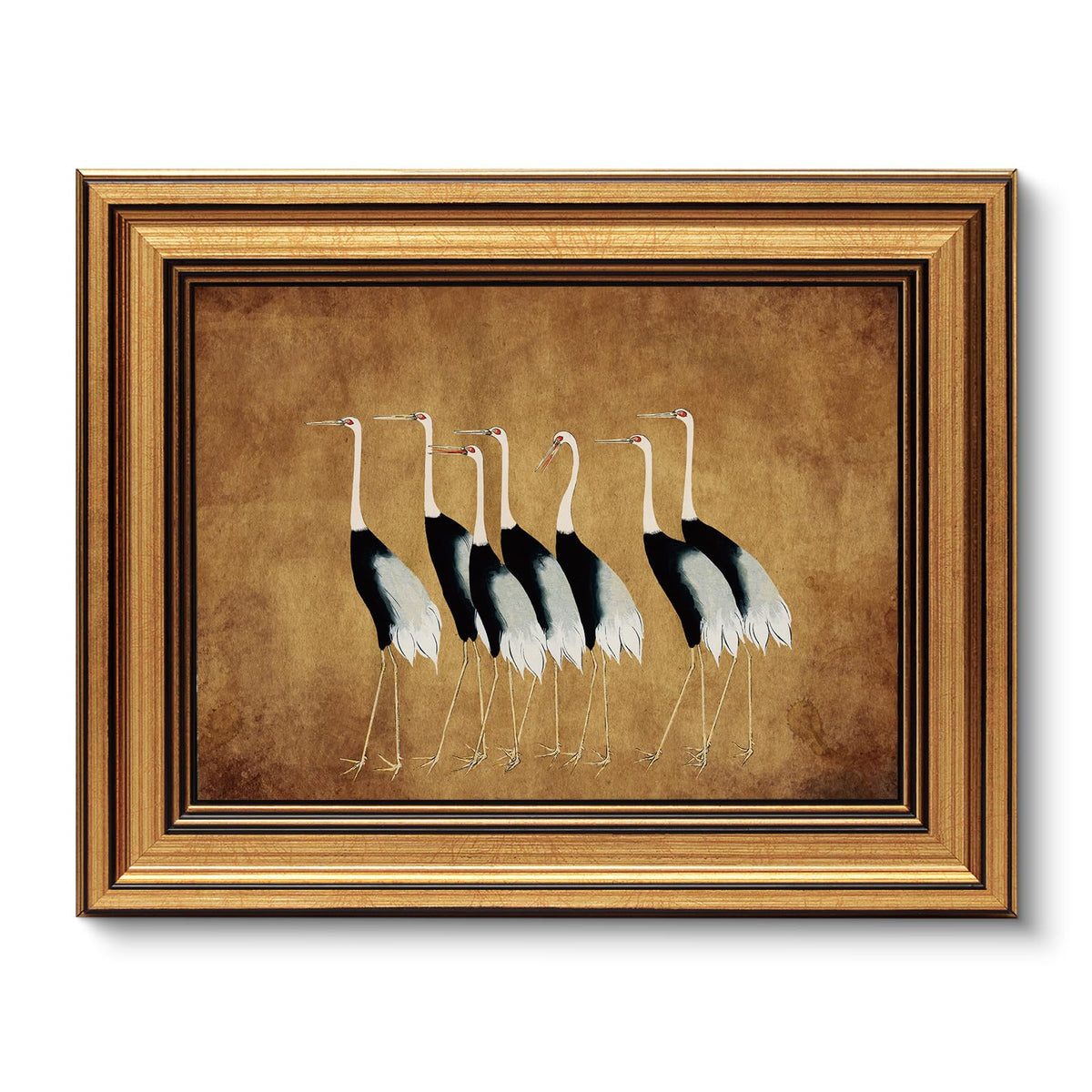 VIYYIEA Vintage Gold Framed Wall Art – Hummingbird Sketch Prints, 8x10 IN