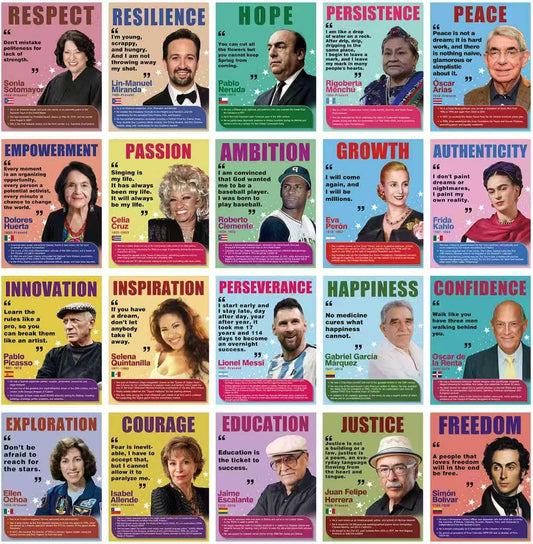 20 PCS Hispanic Heritage Month Posters,Hispanic Heritage Month Decorations