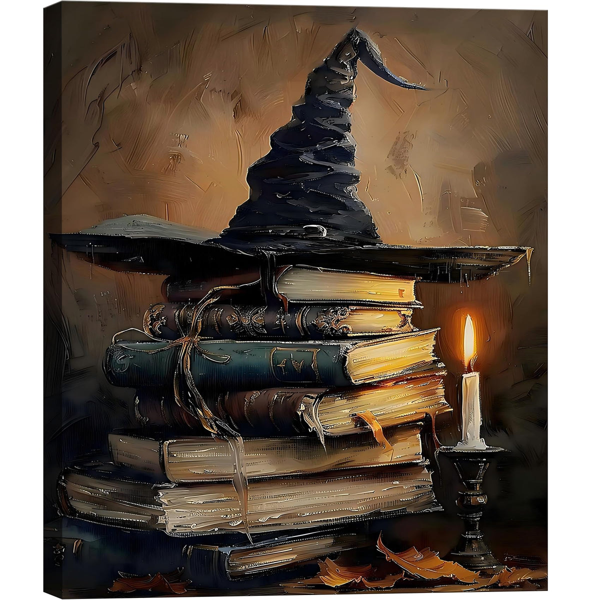 Framed Halloween Ghost Bathroom Canvas Wall Art 8x12 In, Funny Spooky Toilet Scene Canvas Prints Artwork, Dark Halloween Wall Decor Pictures for Office Home Decoration