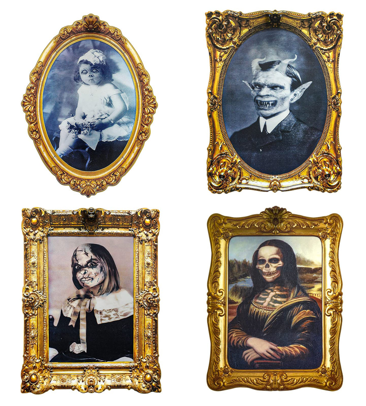 ECGER Halloween Decorations Indoor, Haunted Scary Changing Face Pictures
