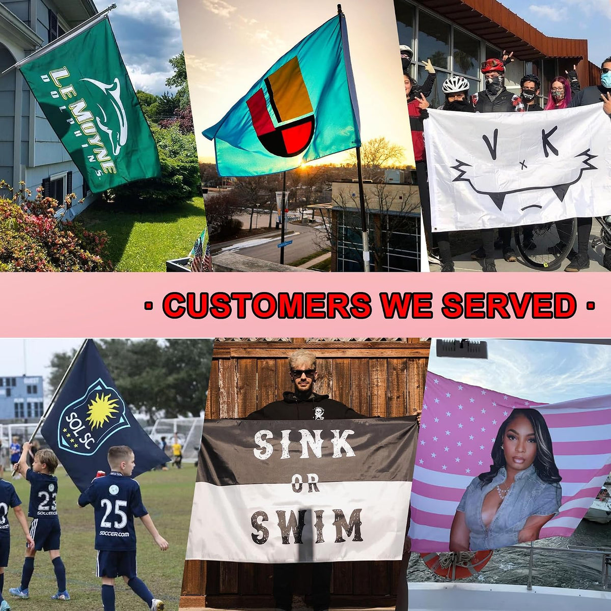 Custom Flag with Picture, Personalized Funny Flags Print Your Own Text/Photo/Logo Customized Flag Tapestry for Bedroom Dorm Room Decor Garden, 2x3 3x5 4x6 5x8 Ft