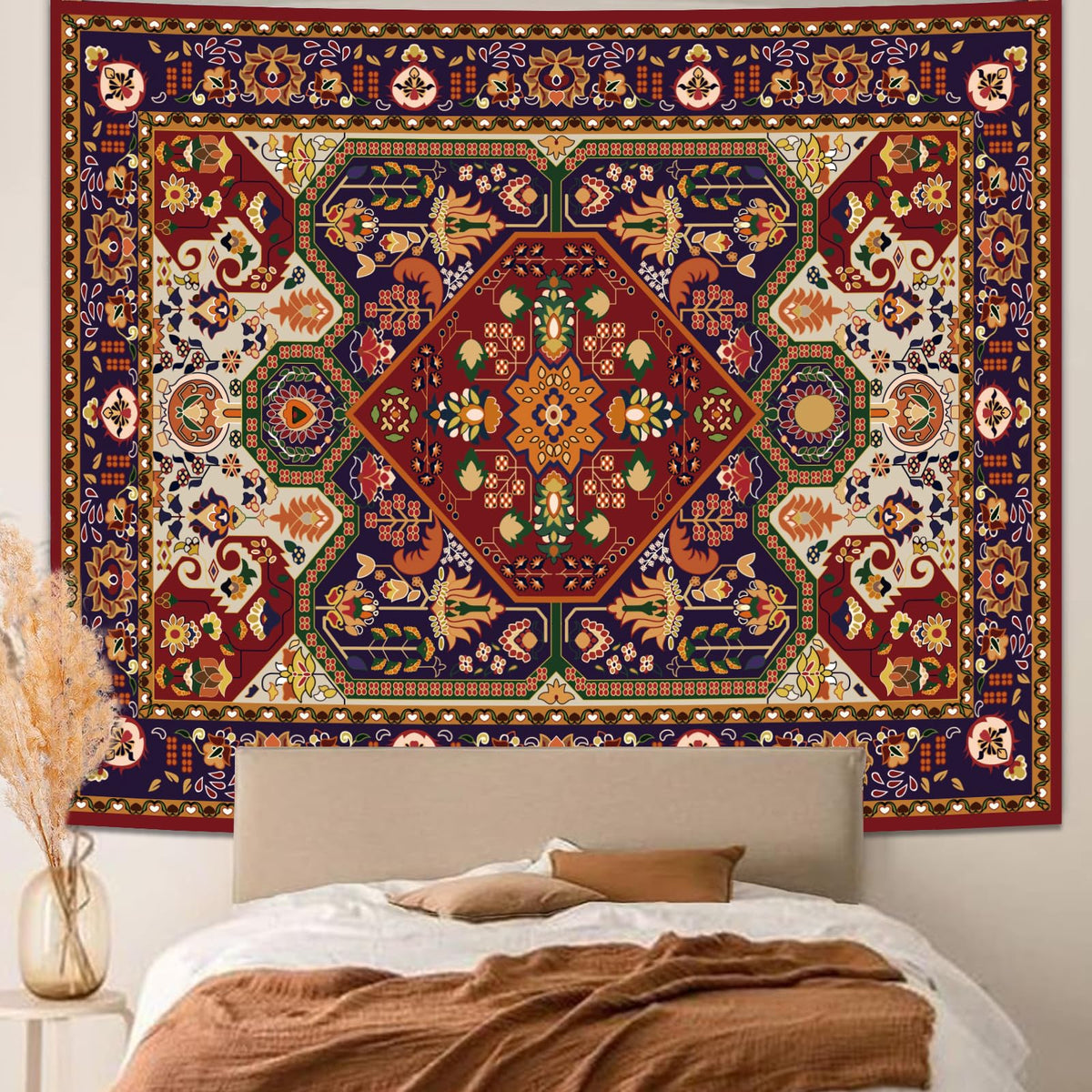 Apdidl Boho Hippie Wall Tapestry for Bedroom, Mandala Indian Tapestries