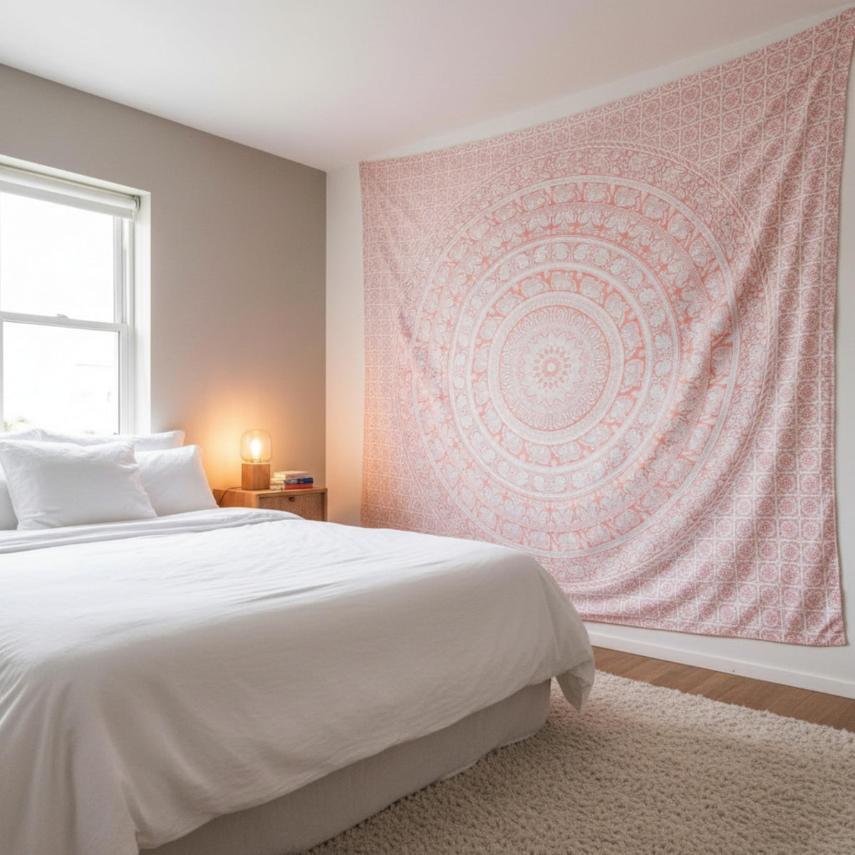 Craft Trade Cotton Mandala Tapestry, Indian Wall Hanging Decor, 50x60 In