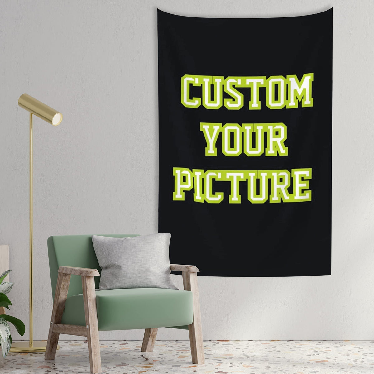 JINJUREN Custom Tapestry Upload Images Personalized Custom Tapestry Customized Backdrop Banner Print Any of Your Design Photo/Text/Logo Wall Hanging Art Decor for Wedding, Family, Festival ,Birthday