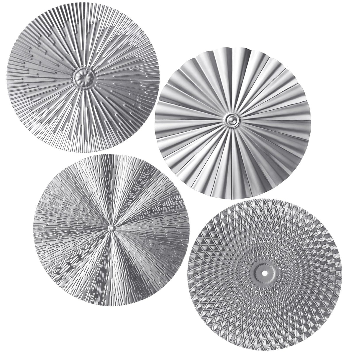 Hicarer 4 Pcs 12 Inch Black Metal Wall Art Decor Modern Sunburst Decor
