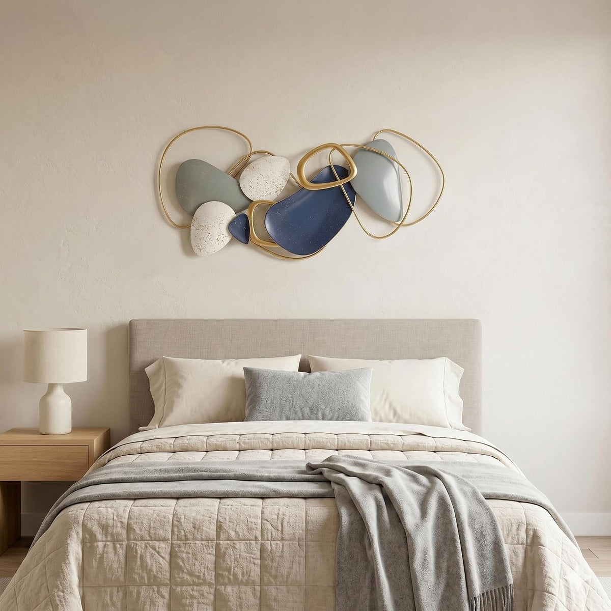 Axioglo 40" Large 3D Metal Wall Decor, Abstract Wall Art for Living Room