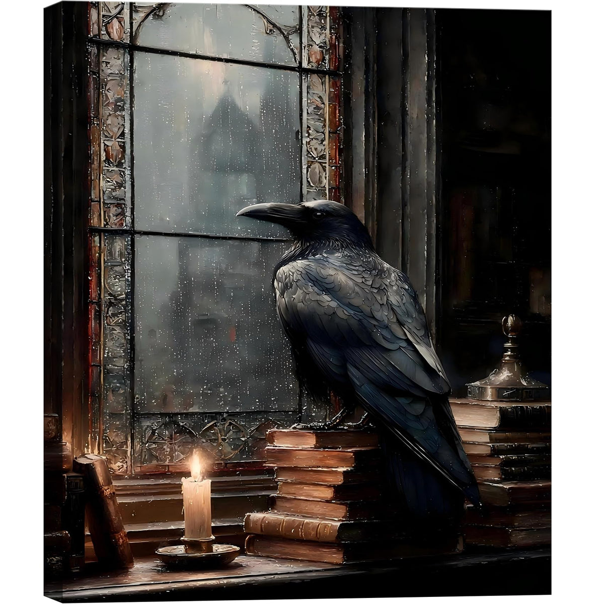 Framed Halloween Ghost Bathroom Canvas Wall Art 8x12 In, Funny Spooky Toilet Scene Canvas Prints Artwork, Dark Halloween Wall Decor Pictures for Office Home Decoration