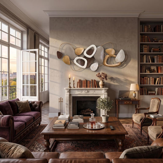 Tevqemi Large 3D Metal Wall Decor, Nature-Inspired Design