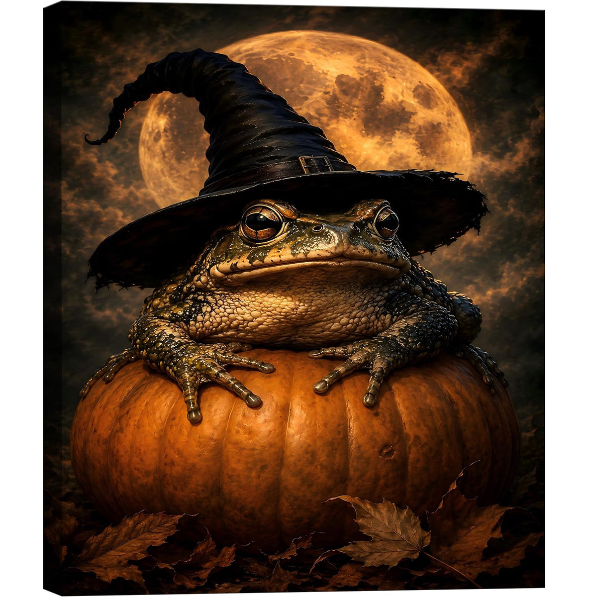 Framed Halloween Ghost Bathroom Canvas Wall Art 8x12 In, Funny Spooky Toilet Scene Canvas Prints Artwork, Dark Halloween Wall Decor Pictures for Office Home Decoration
