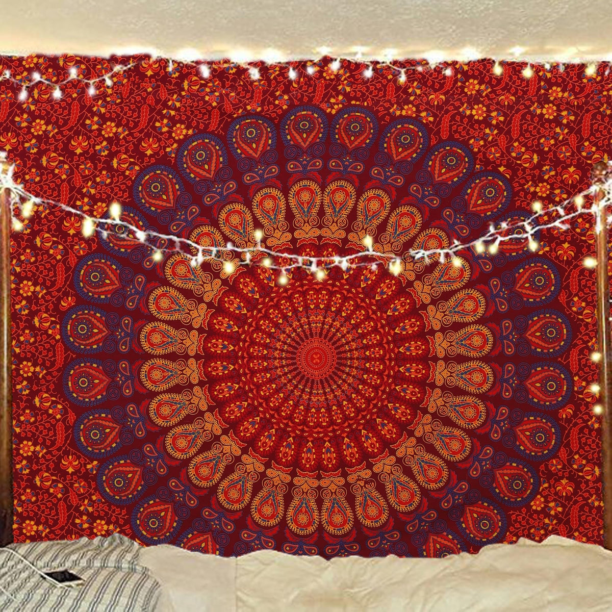 Bless International-Organic-Cotton-Purple-Pink-Handmade-Mandala-Tapestry