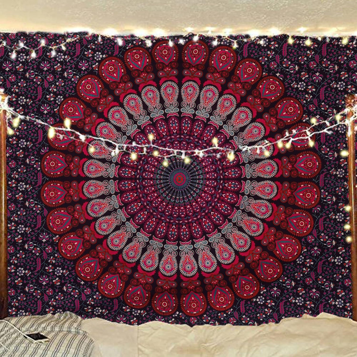 Bless International-Organic-Cotton-Purple-Pink-Handmade-Mandala-Tapestry