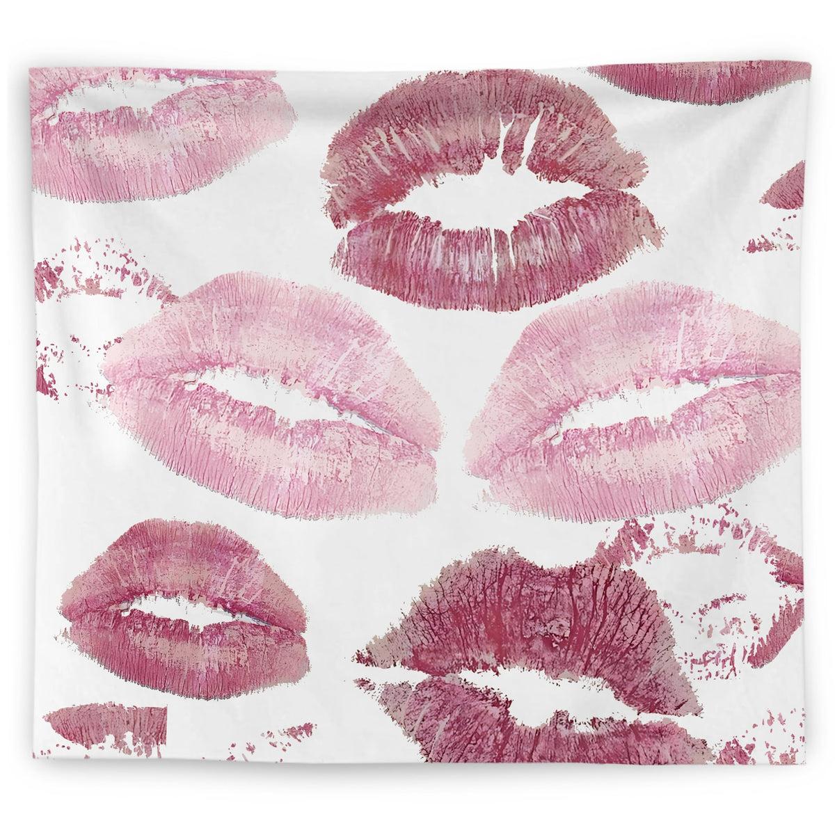 WNAGT Trendy Black and White Kiss Lips Tapestry Wall Hanging, Funky Makeup Wall Decor, Fashion Aesthetic Wall Blanket Decor for Girls Room College Dorm Makeup Room Beauty Room, 50x60 Inch