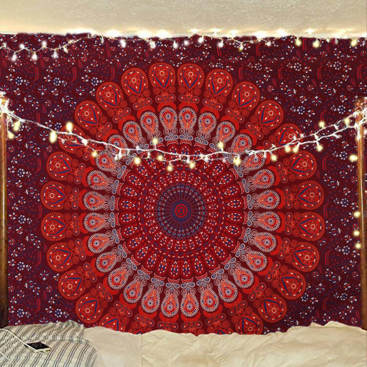 Bless International-Organic-Cotton-Purple-Pink-Handmade-Mandala-Tapestry