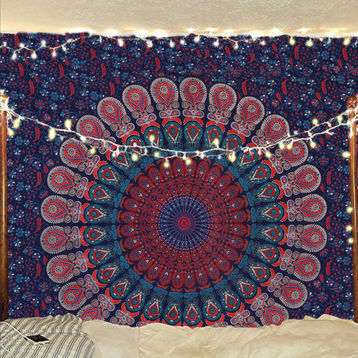 Bless International-Organic-Cotton-Purple-Pink-Handmade-Mandala-Tapestry