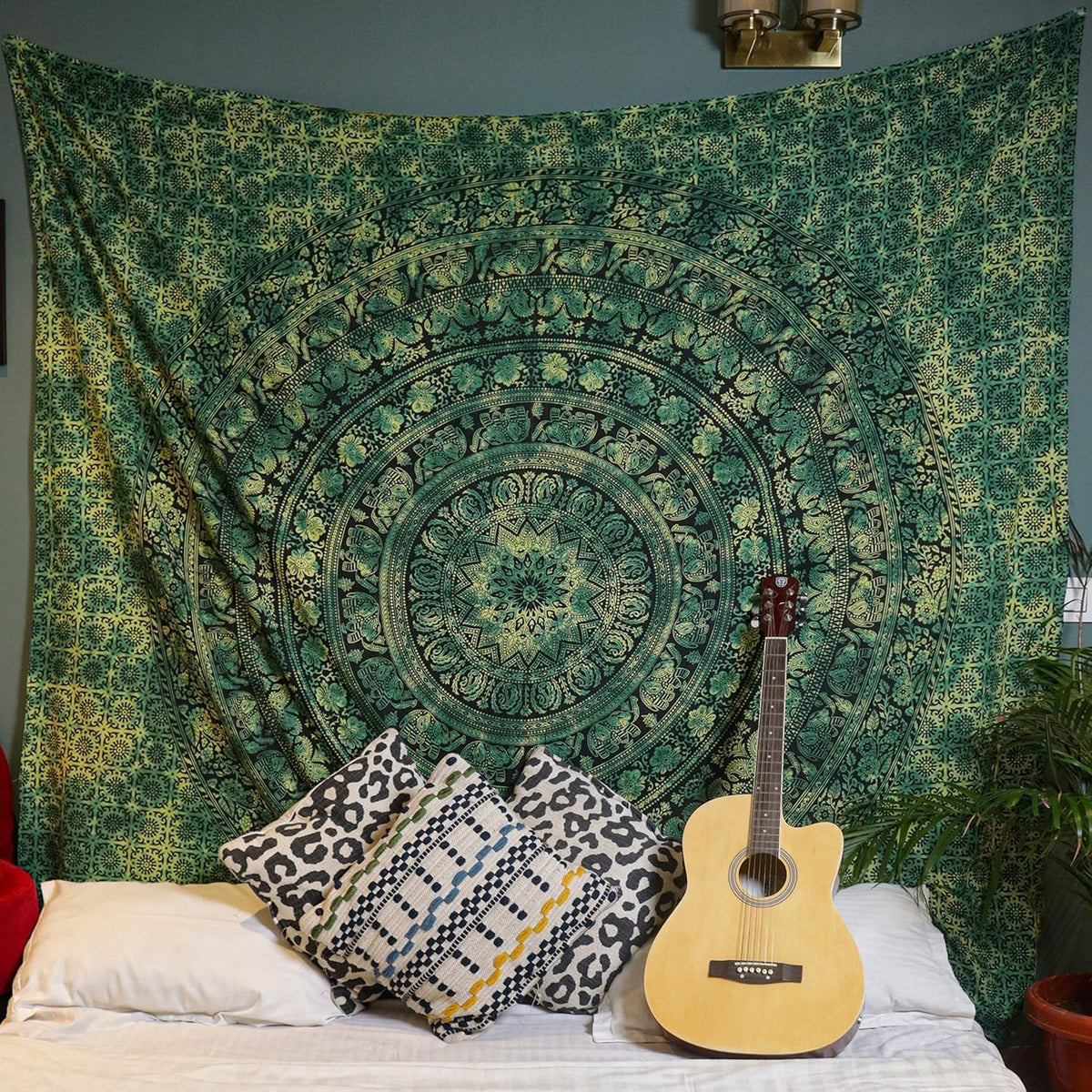 Craft Trade Cotton Mandala Tapestry, Indian Wall Hanging Decor, 50x60 In