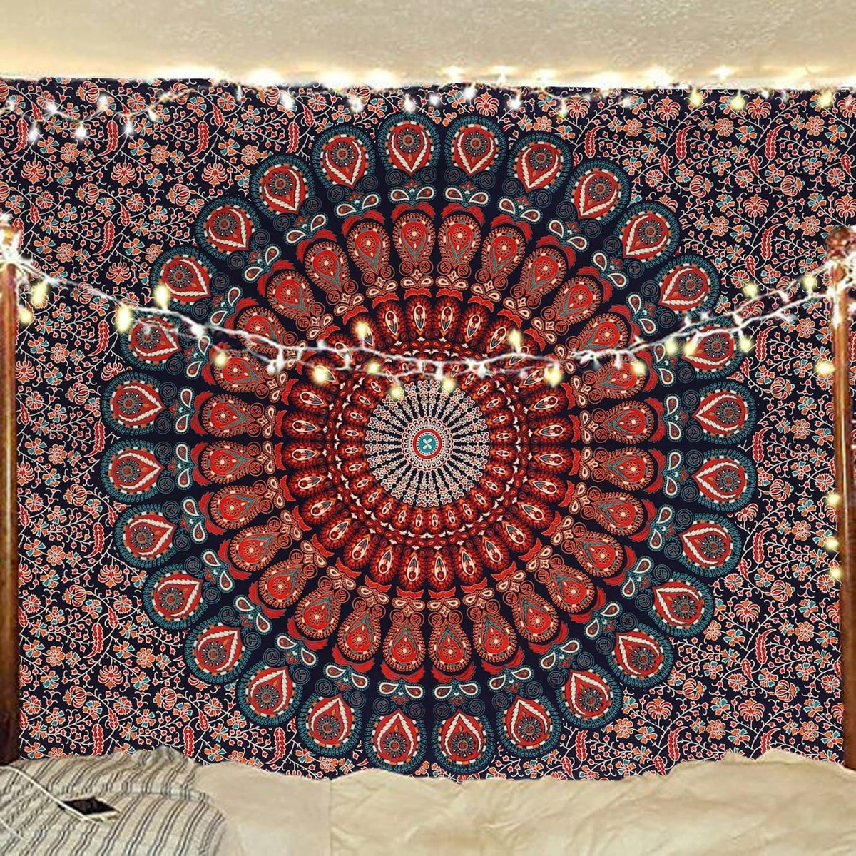 Bless International-Organic-Cotton-Purple-Pink-Handmade-Mandala-Tapestry