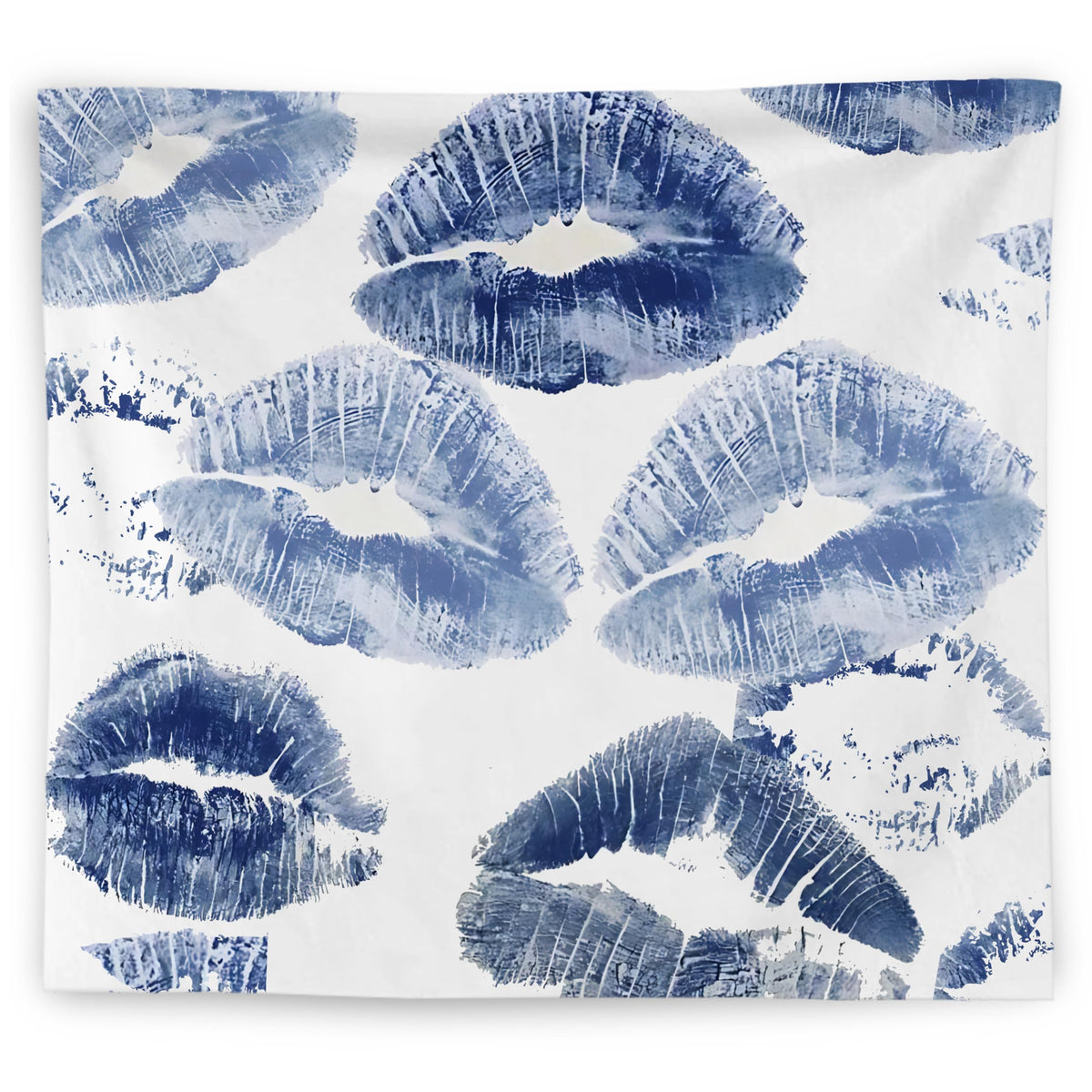 WNAGT Trendy Black and White Kiss Lips Tapestry Wall Hanging, Funky Makeup Wall Decor, Fashion Aesthetic Wall Blanket Decor for Girls Room College Dorm Makeup Room Beauty Room, 50x60 Inch