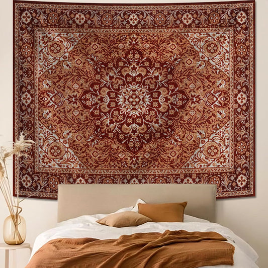 Apdidl Boho Mandala Hippie Wall Tapestry,Orange Vintage Indian Tapestries