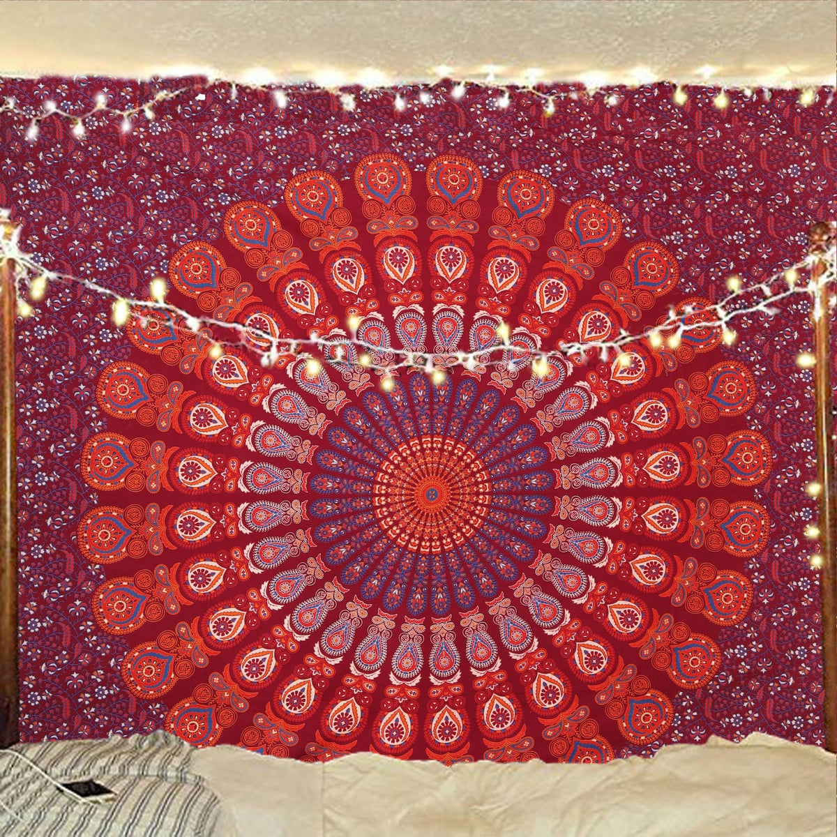Bless International-Organic-Cotton-Purple-Pink-Handmade-Mandala-Tapestry