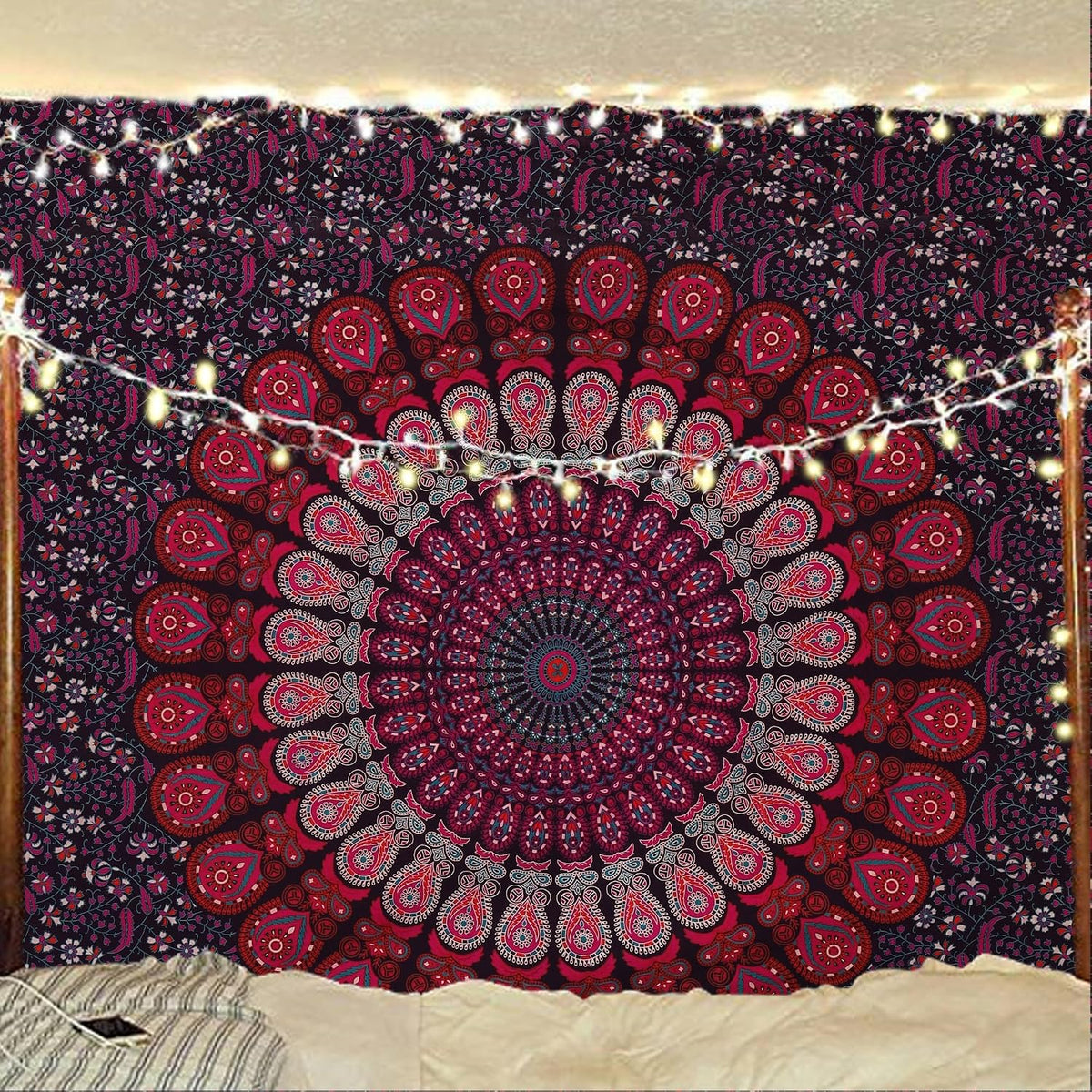 Bless International-Organic-Cotton-Purple-Pink-Handmade-Mandala-Tapestry