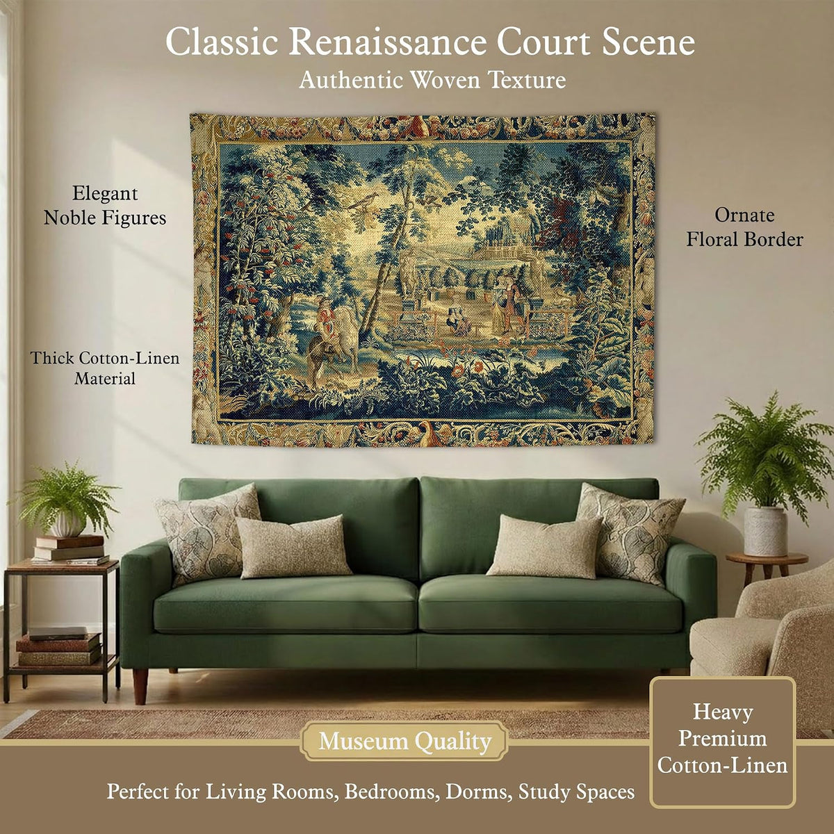 LATETOMT Medieval Knight Tapestry, Antique European Wall Decor 78.7x56in