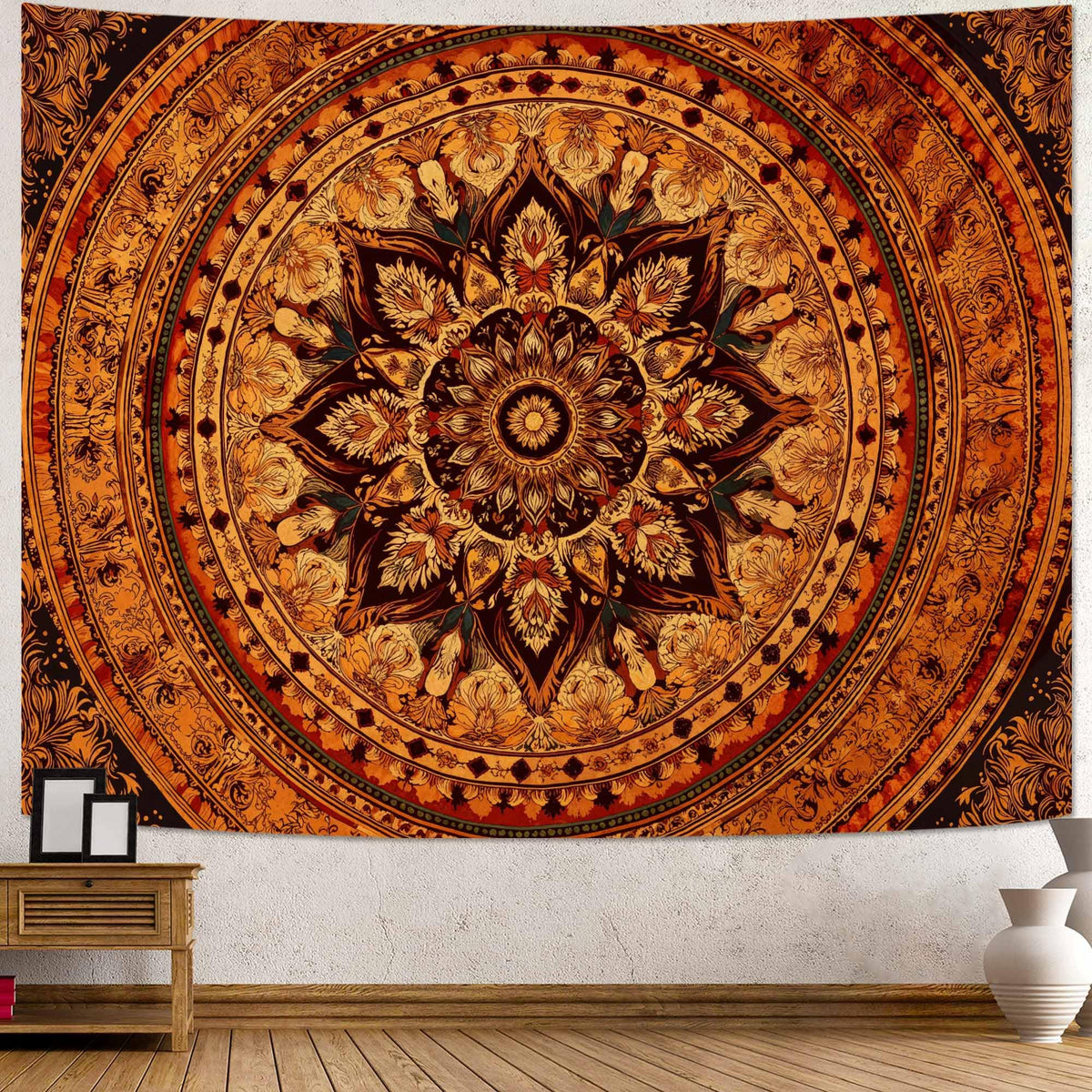 Lifeel Black and White Floral Tapestry, Boho Aesthetic Tapestries, Wall Hanging for Bedroom Living Room Dorm