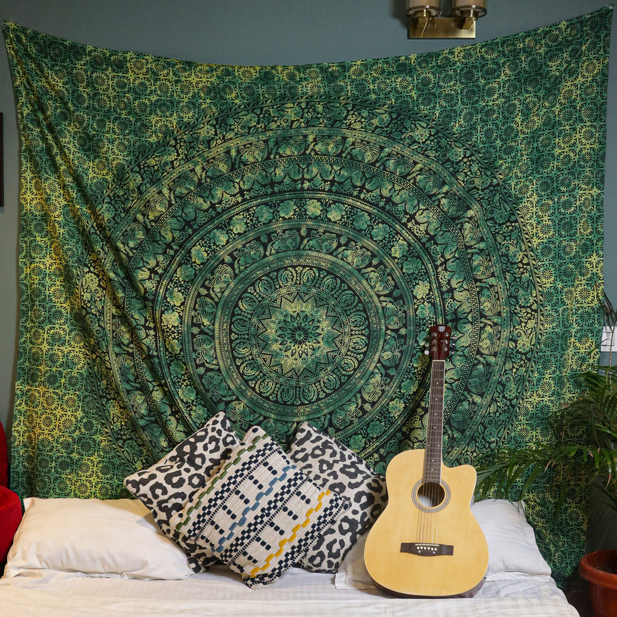Craft Trade Cotton Mandala Tapestry, Indian Wall Hanging Decor, 50x60 In