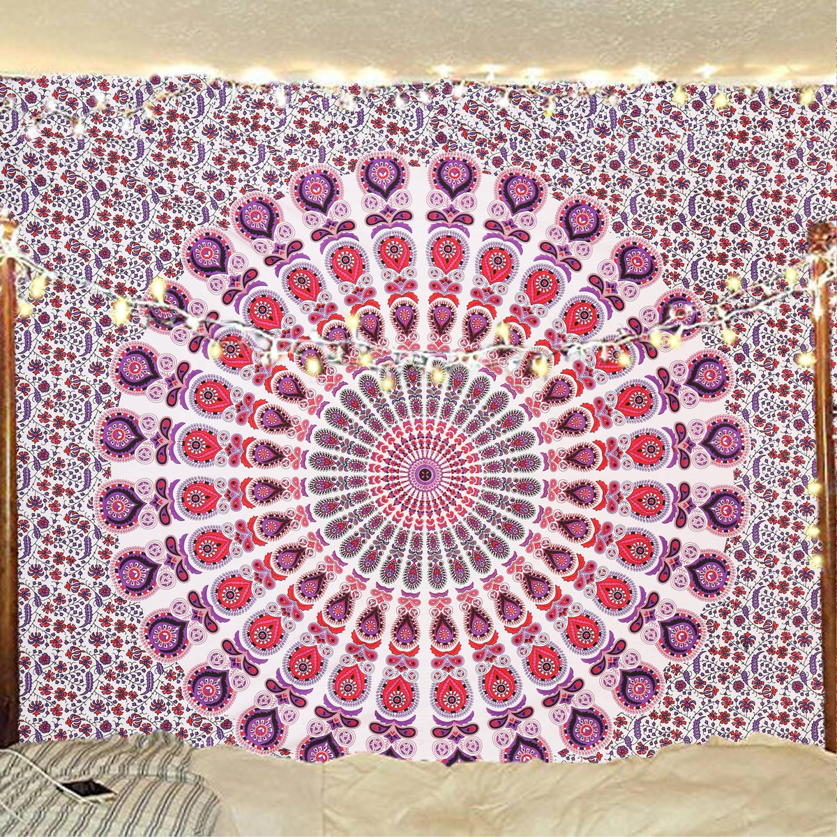 Bless International-Organic-Cotton-Purple-Pink-Handmade-Mandala-Tapestry